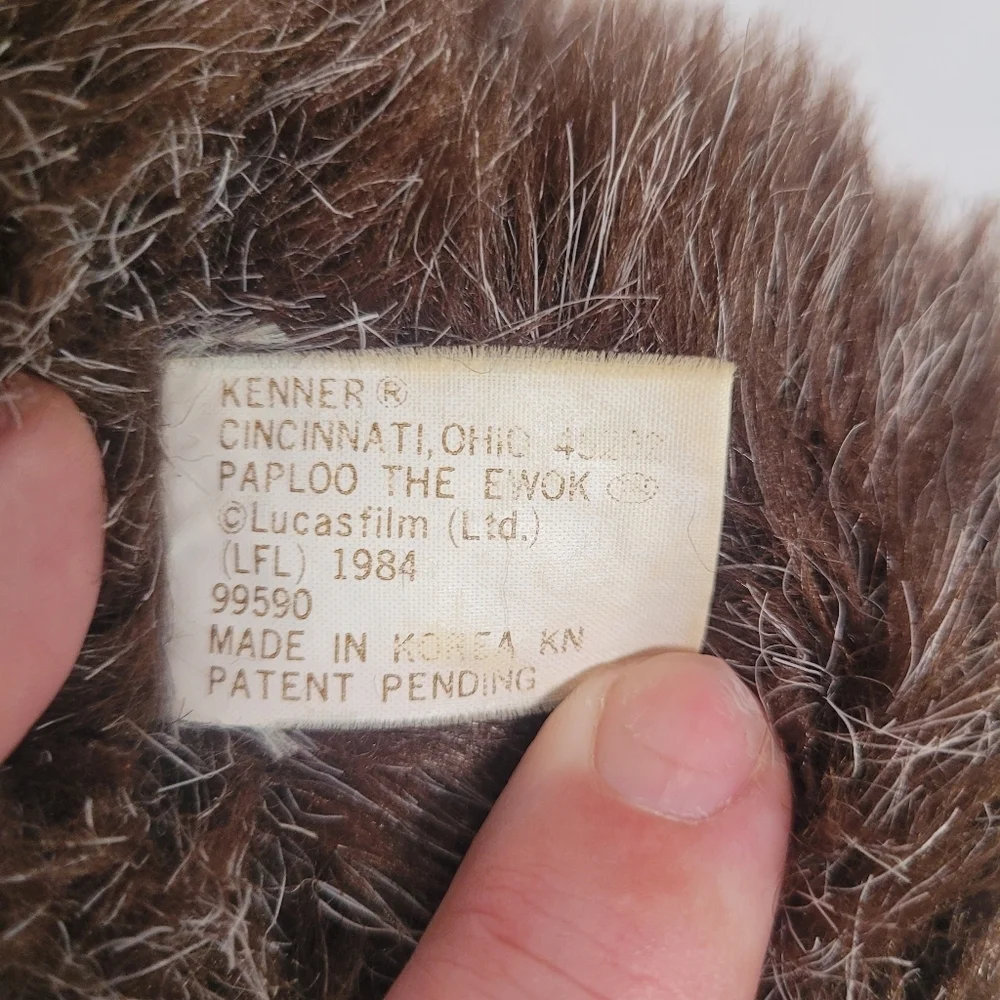 Vintage 1984 Kenner Star Wars Paploo The Ewok Plush Return Of The Jedi 16